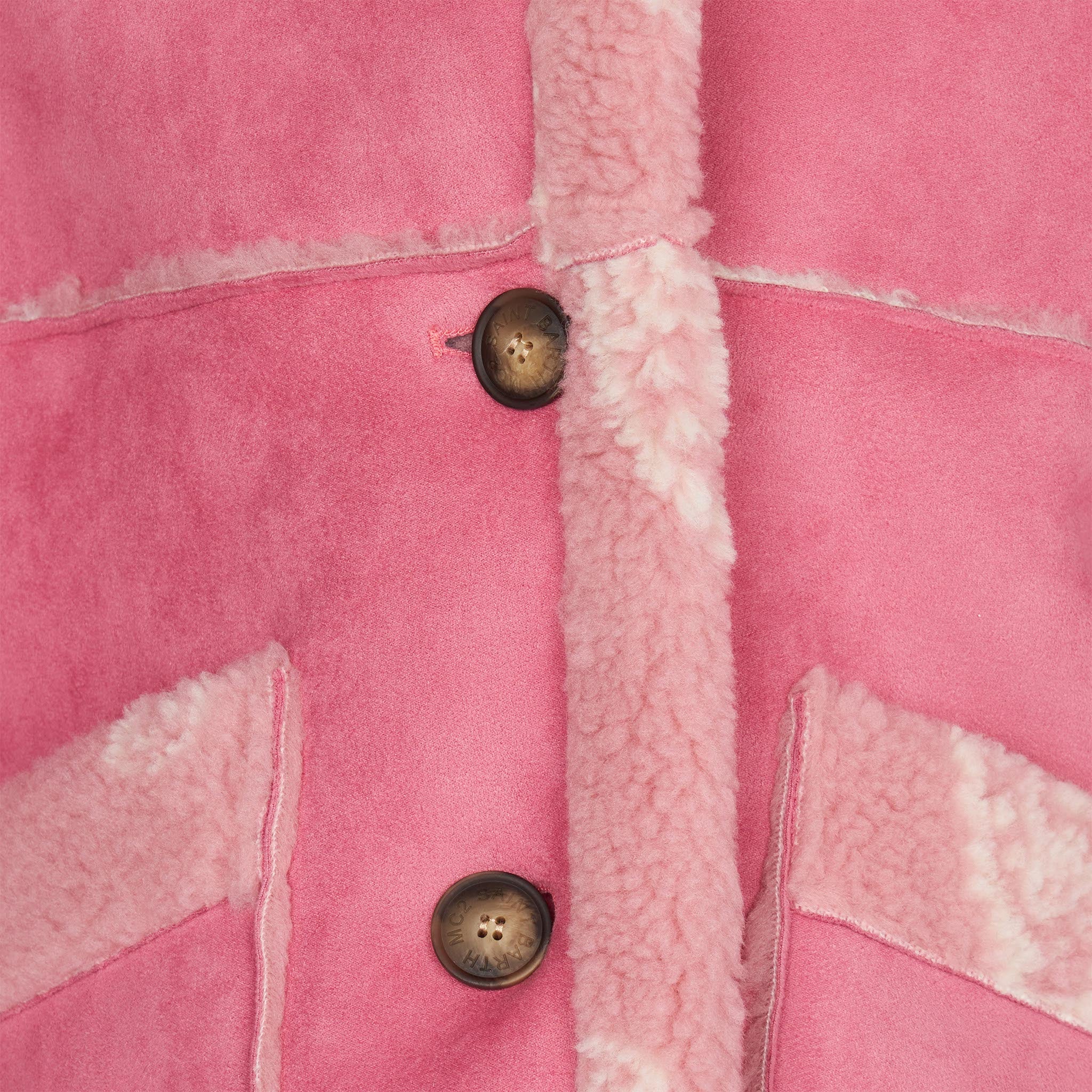 Mädchen-Shearlingjacke mit Paisleymuster