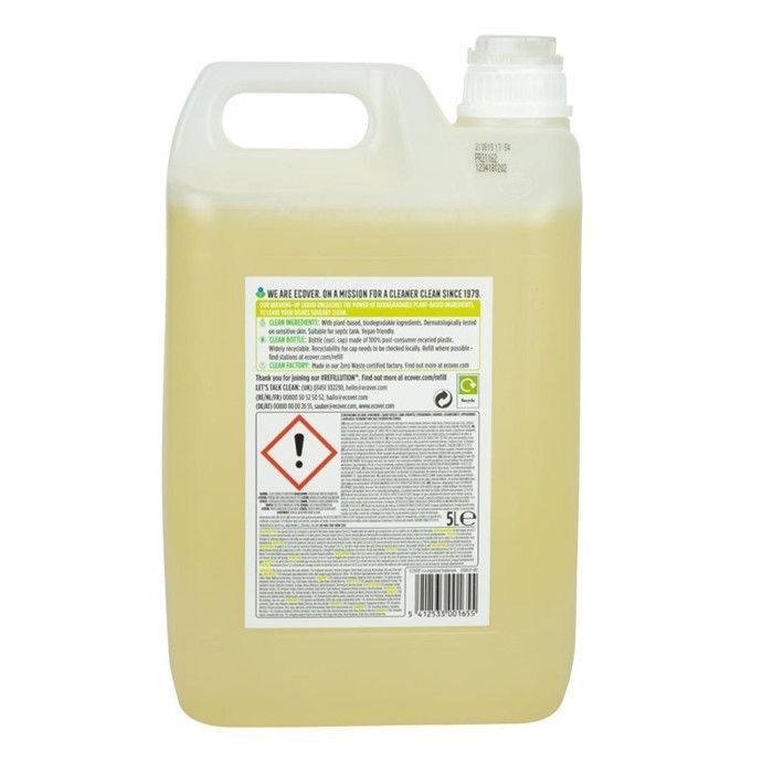 Detergente líquido para lavavajillas Ecover con limón y aloe vera
