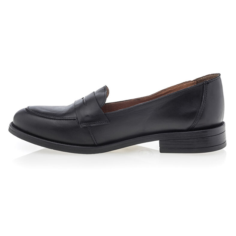 Schwarze Damen-Loafer/Bootsschuhe
