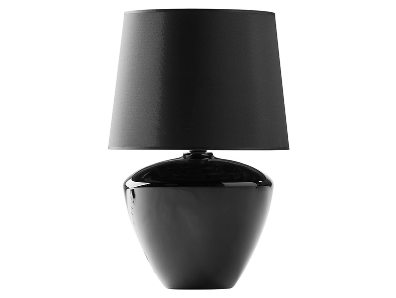 Lampa stołowa Fiord Black tkaninowa czarna