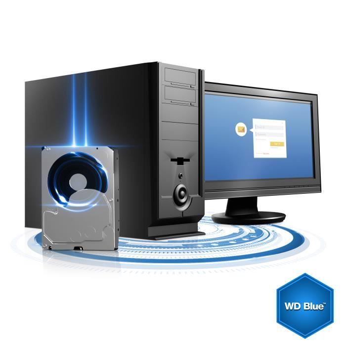 Disque dur interne Western Digital Blue - 500 Go - SATA 6Gb/s - 3.5