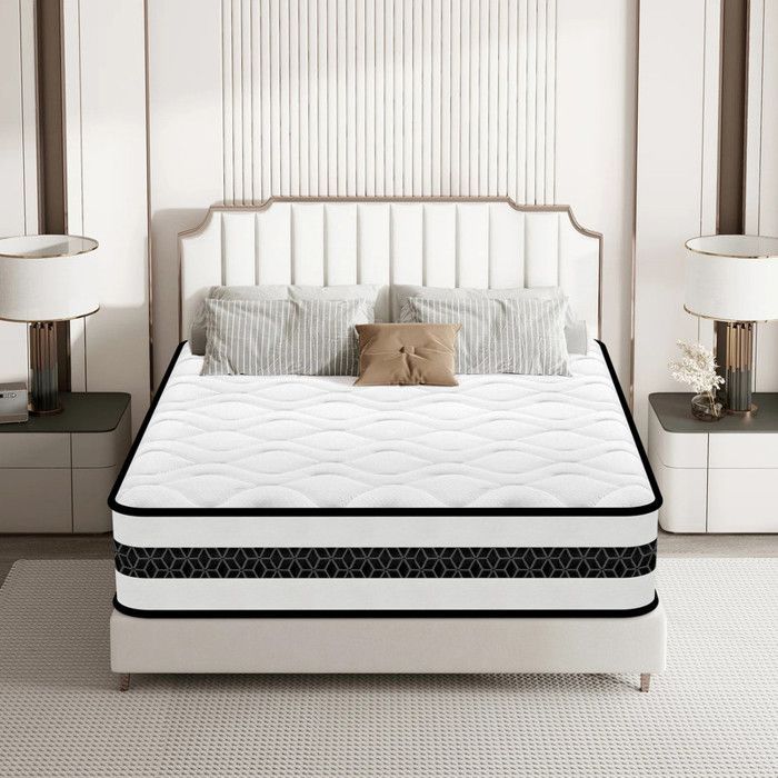 Colchón Premium de 140x190 cm - Extra grueso de 30 cm - Espuma y muelles - Comodidad equilibrada - Soporte óptimo - Ultra transpirable