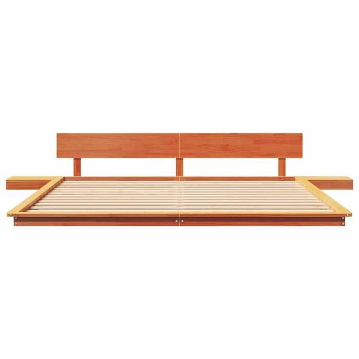 Cama doble CHIC para adultos - Estructura de cama de 200 x 200 cm, color marrón, madera #Sara83776