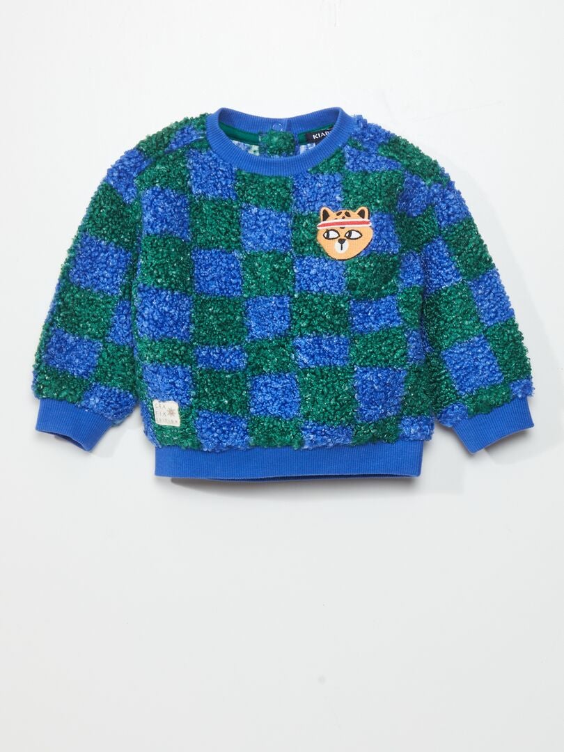 Sherpa-sweatshirt - Grafik-editie - GROEN