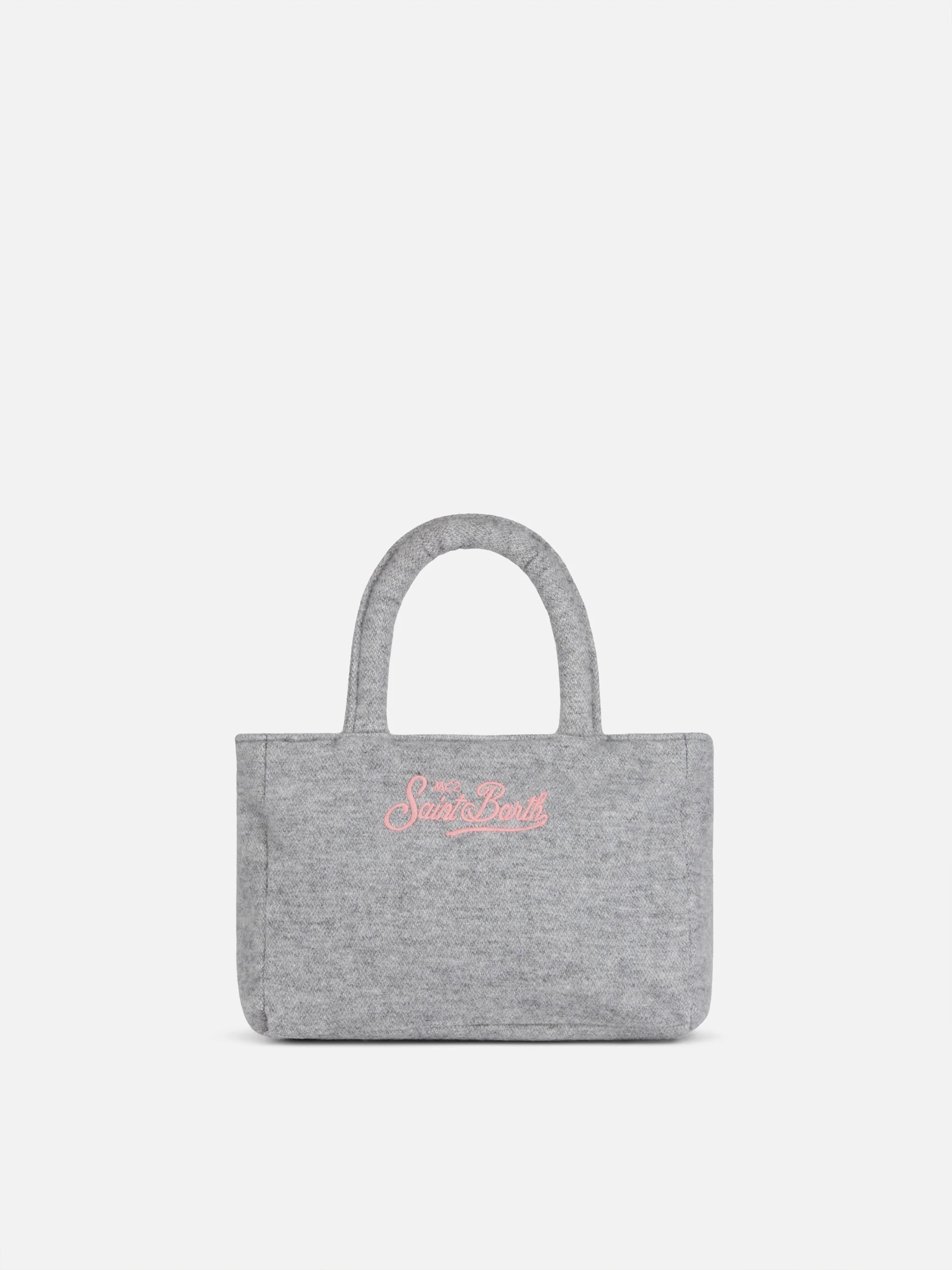 Clarine tas van zachte wol met maxi jacquard logo