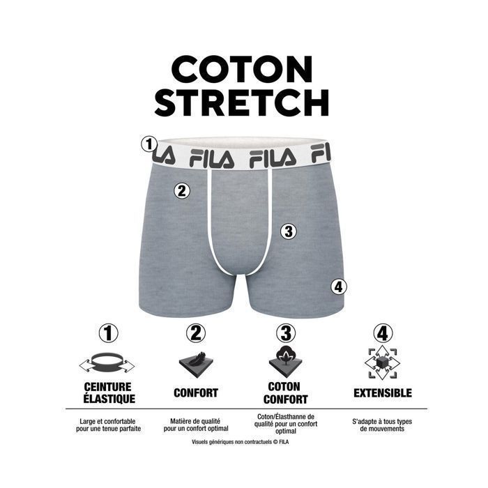 Fila Men's Boxer Shorts - Blue (Pack of 4)