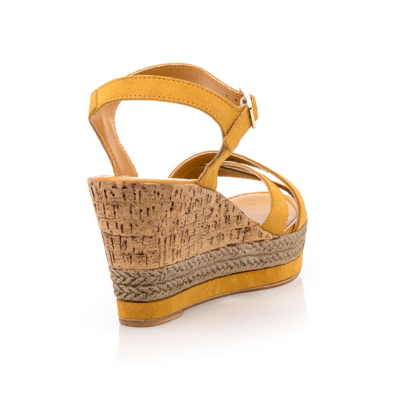 Gelbe Damensandalen / Zehenfreie Schuhe