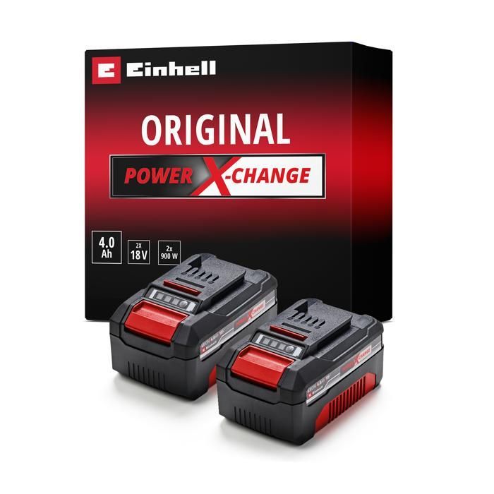Einhell Double batterie 2 x 4,0 Ah Twinpack PXC (Lithium-Ion, 18V, pour tous les appareils Einhell PXC)