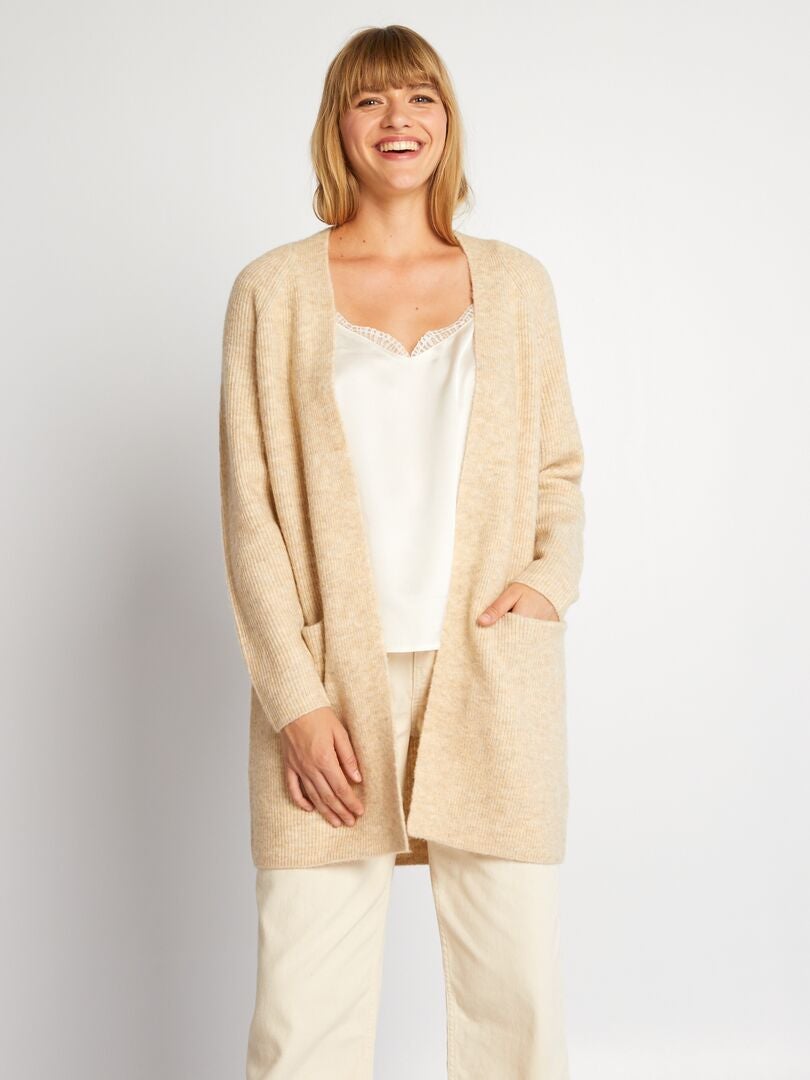 Gebreid vest - BEIGE