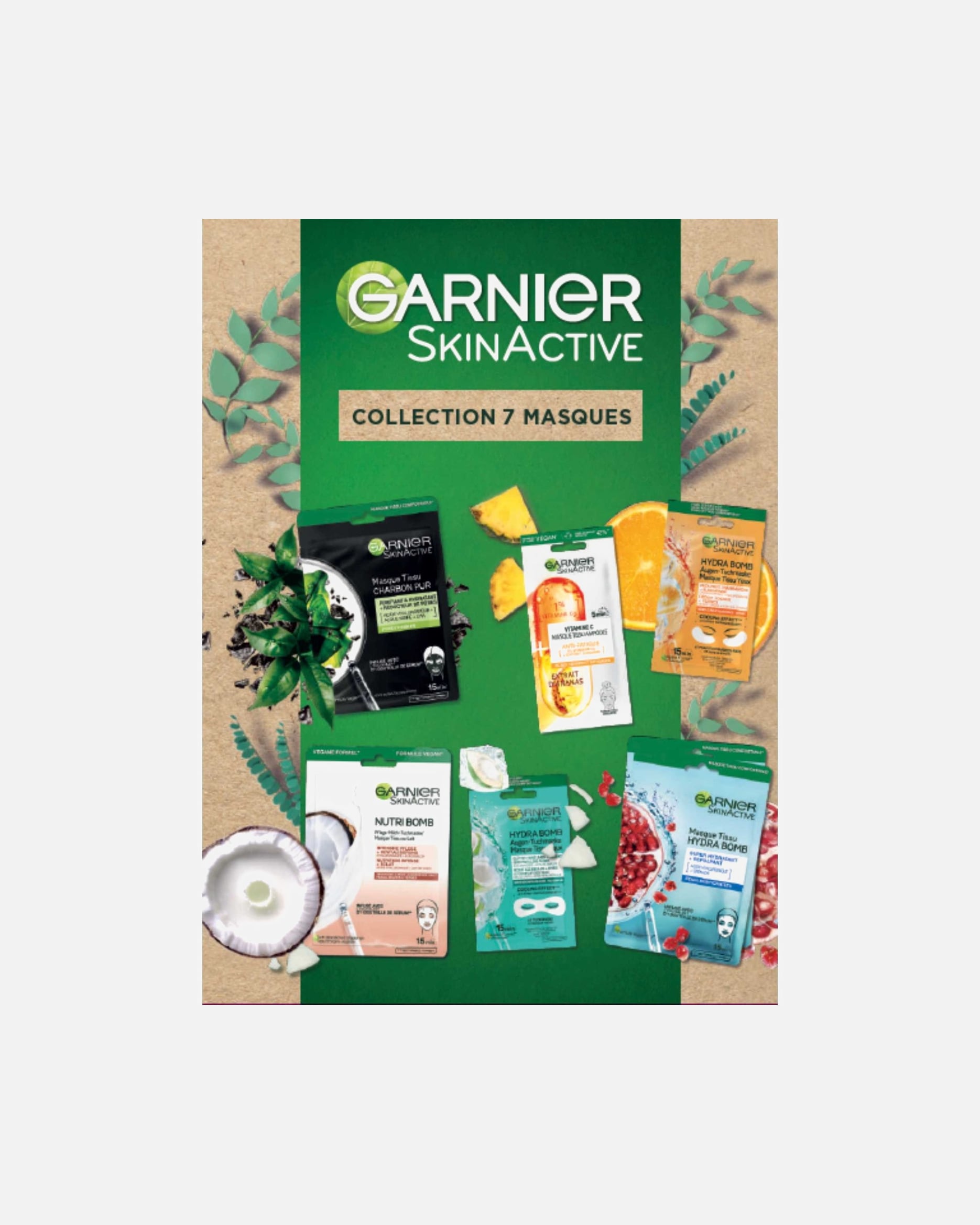 Garnier Collection 7 Masques Tissus Soin Visage & Yeux