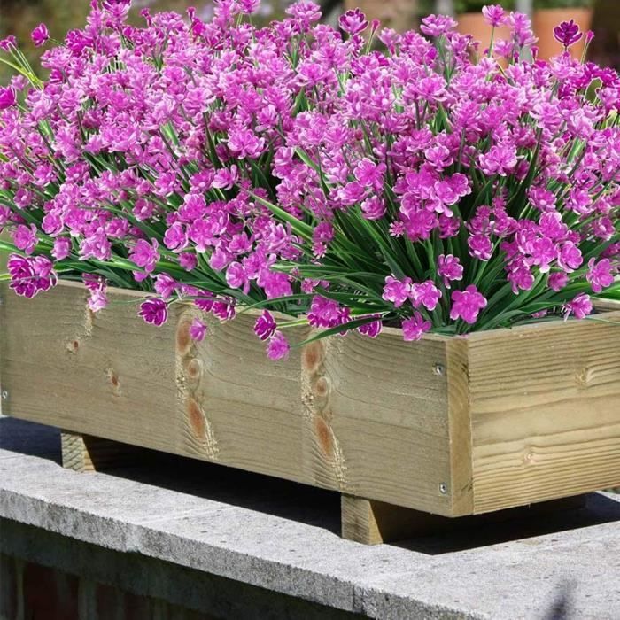 UV-bestendige kunstbloemen die niet verkleuren, perfect voor het decoreren van slaapkamers, binnen en buiten - 5 boeketten