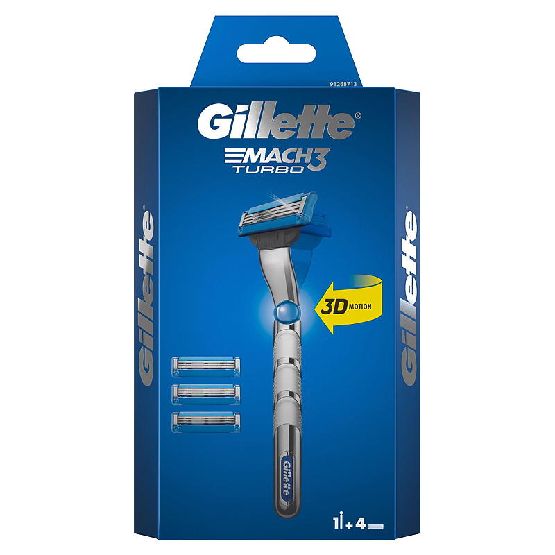 Gillette Gillette rakhyvel 4 blad Mach3 Turbo