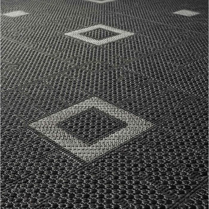 Tapis d'extérieur - VIMODA - 160 cm - Gris - Synthétique - Anti-salissure