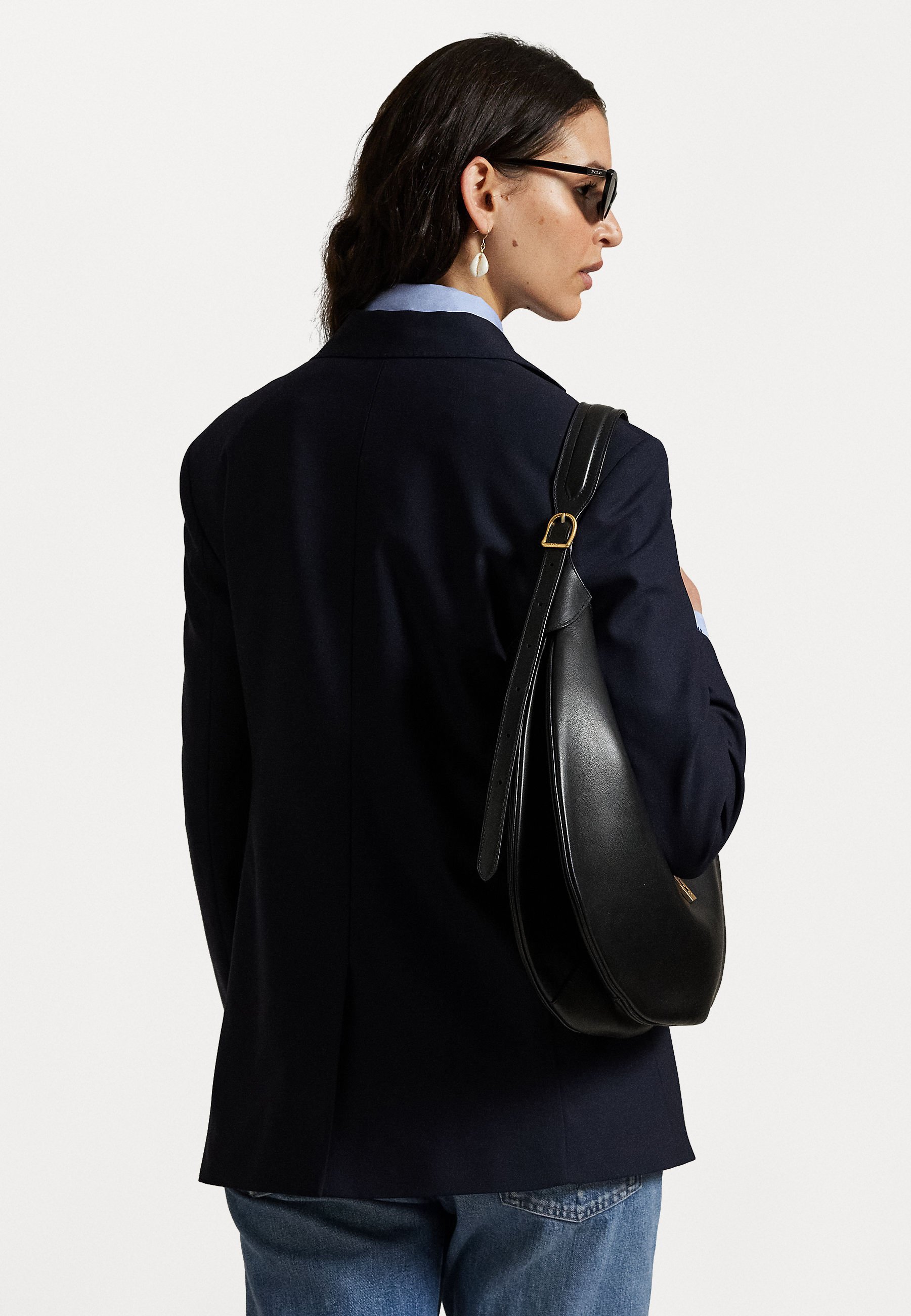 Blazer Polo Ralph Lauren en laine stretch mélangée - Bleu marine