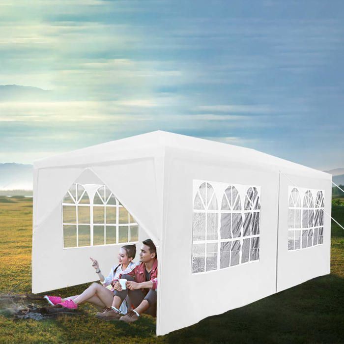 Party Tent - YUENFONG - 3x6m - Waterproof - Quick Assembly - 6 Side Panels