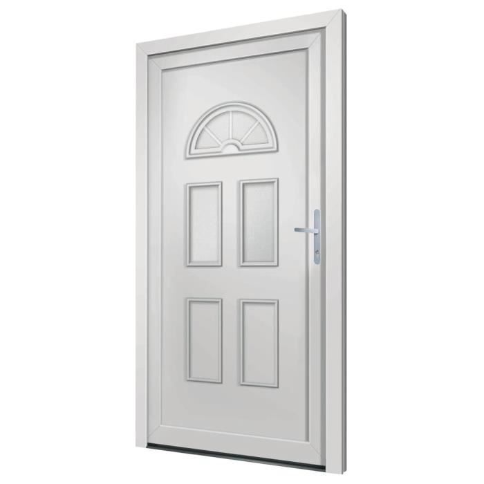 vidaXL White Front Door 98x198 cm PVC 3187916