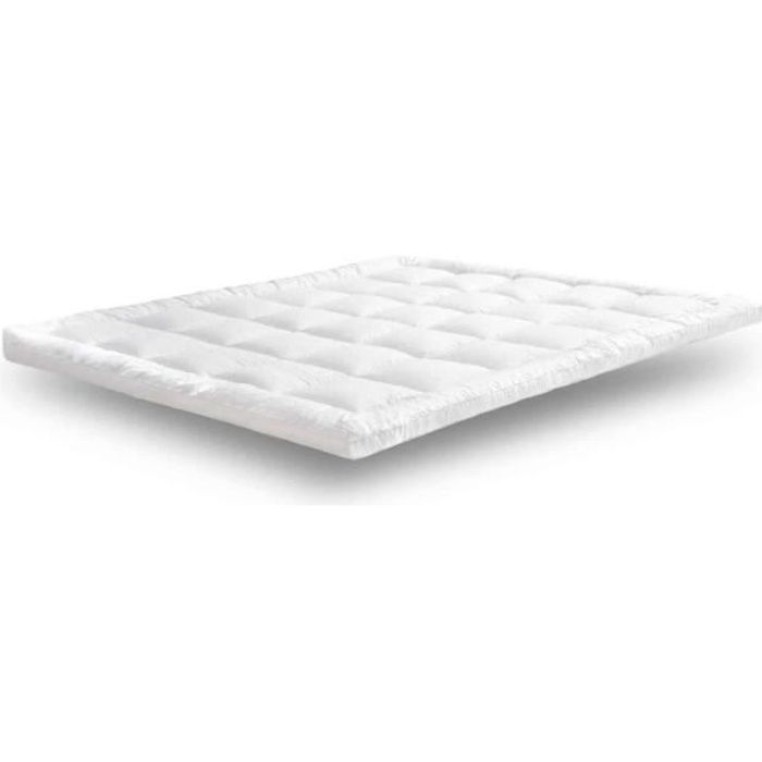 Coprimaterasso Sampur Cosy 160x200 | Microfibra ipoallergenica 500 g/m² | Spessore 5 cm | Extra morbido | Trattamento antibatterico