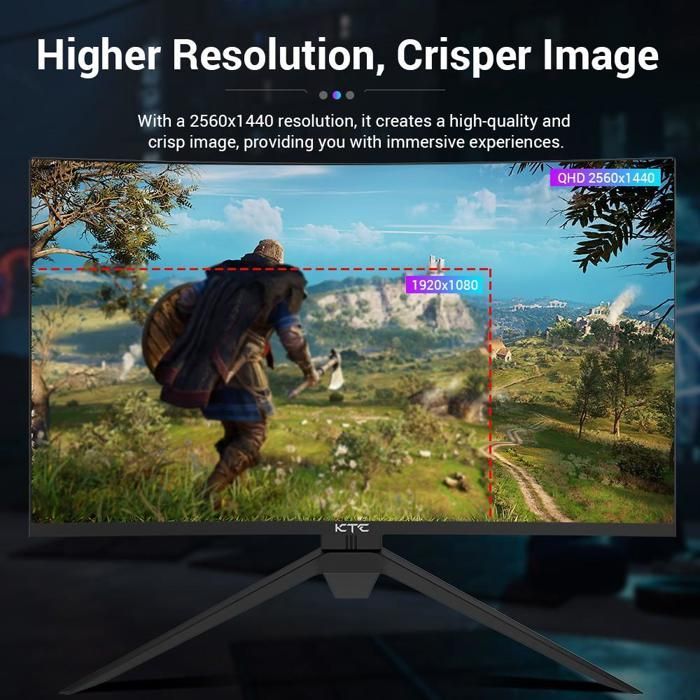 Monitor curvo para juegos KTC H32S17 de 32 pulgadas, 2560x1440 QHD, 180 Hz.
