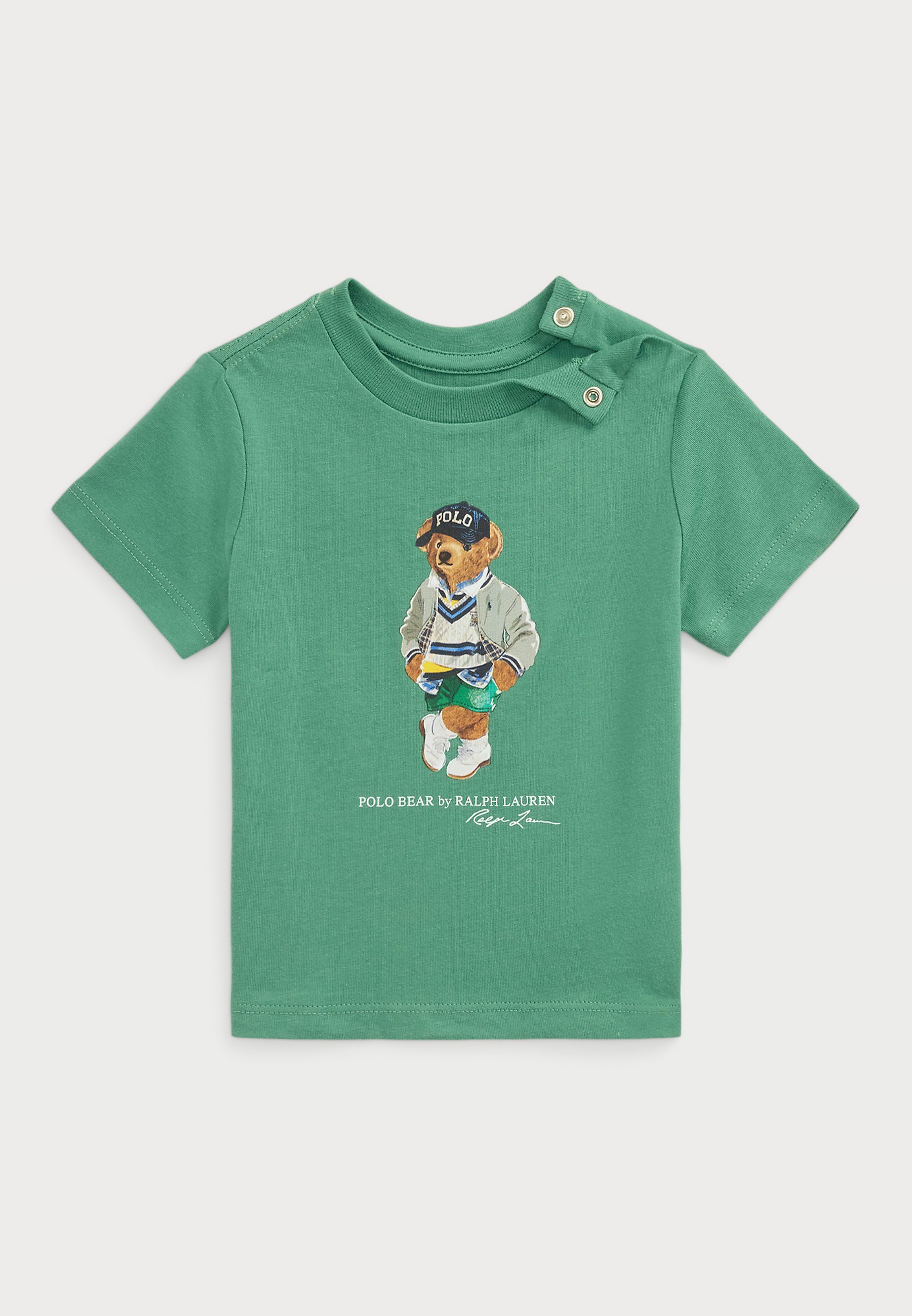 Polo Ralph Lauren Polo Bär Baumwoll-Jersey-T-Shirt – Bedrucktes T-Shirt – Fairwaygrün