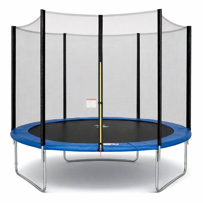 Trampoline KANGUI - BLEU Ø 244-250 cm – Enfant – Filet de sécurité – Certification CE & NF EN 71–14