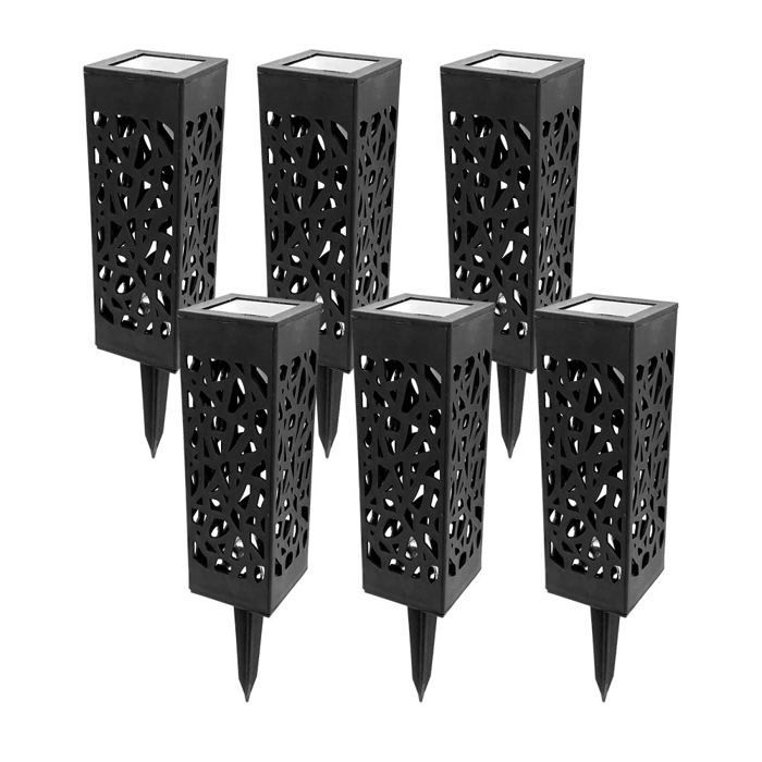 Lanterne a energia solare - TERRE JARDIN - set da 6 - LED - Solari - Nere