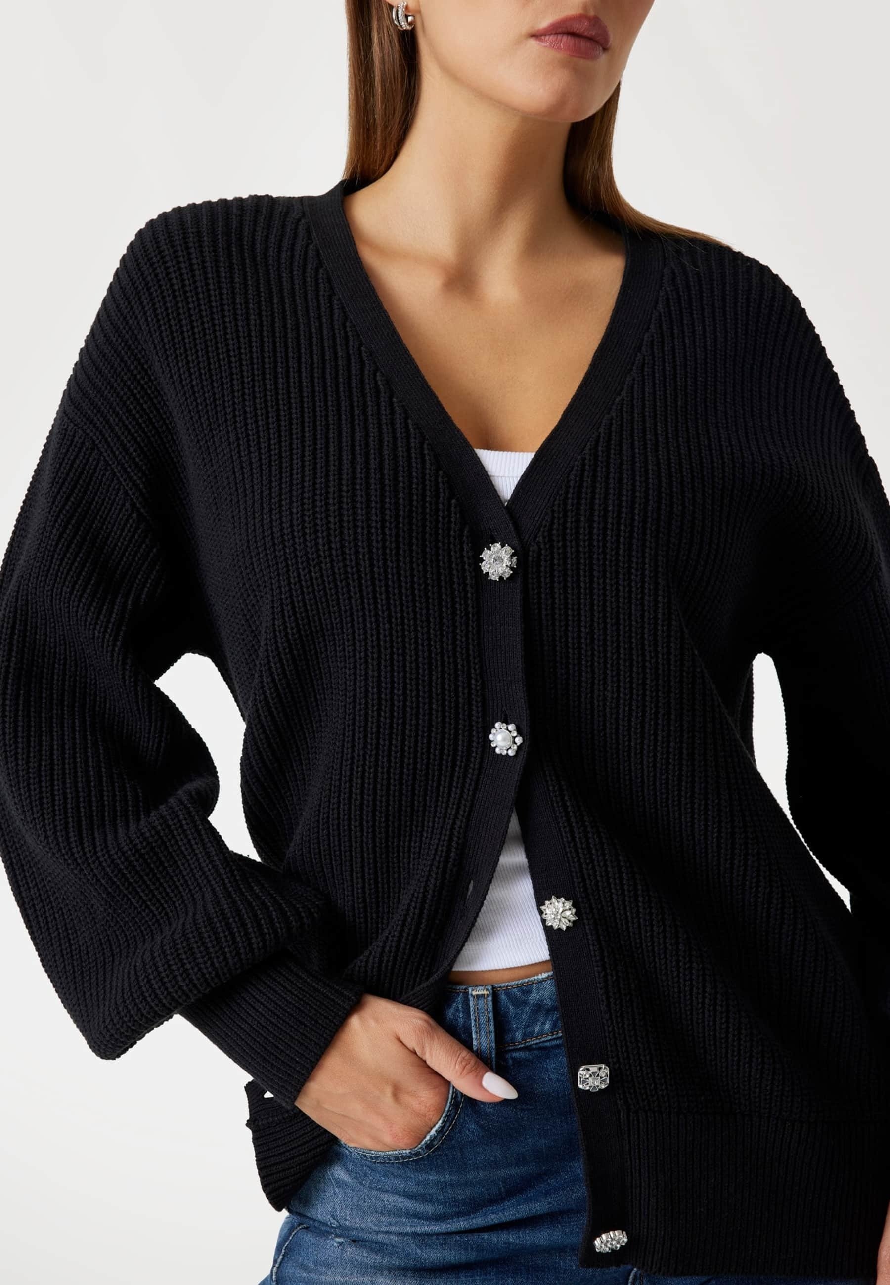 Guess sieradenknopen - vest - zwart