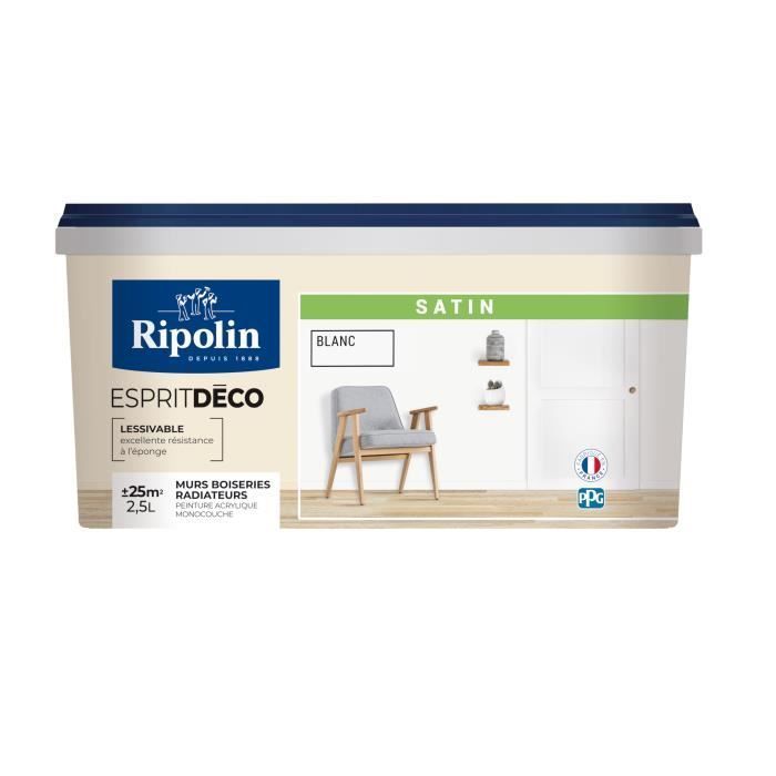 RIPOLIN ESPRIT DECO MULTI SOPORTES BLANCO SATINADO 2,5 L
