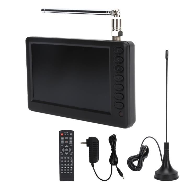 Televisor digital portátil Qiilu ATSC, enchufe estadounidense 110-220V, soporte múltiple, para audio y video de vehículos recreativos.