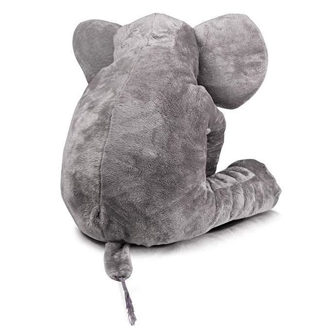 Suaves juguetes de animales con forma de elefante, almohada de peluche para bebés, cojín de peluche para niños (gris, 60 cm)