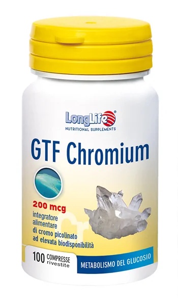 LONG LIFE LongLife GTF Chromium Complément alimentaire à base de picolinate de chrome 100 comprimés