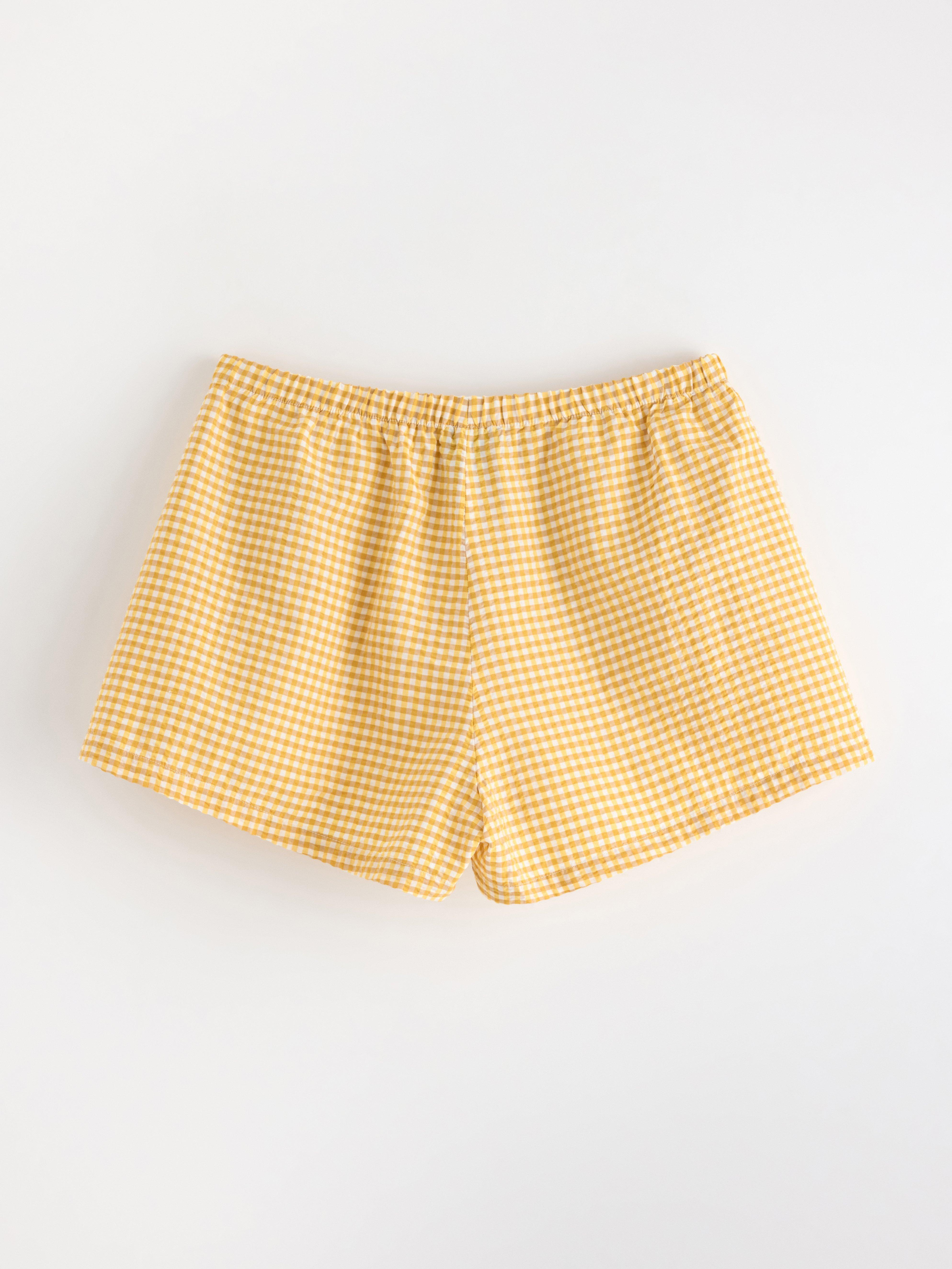 Shorts i bäckebölja Yellow