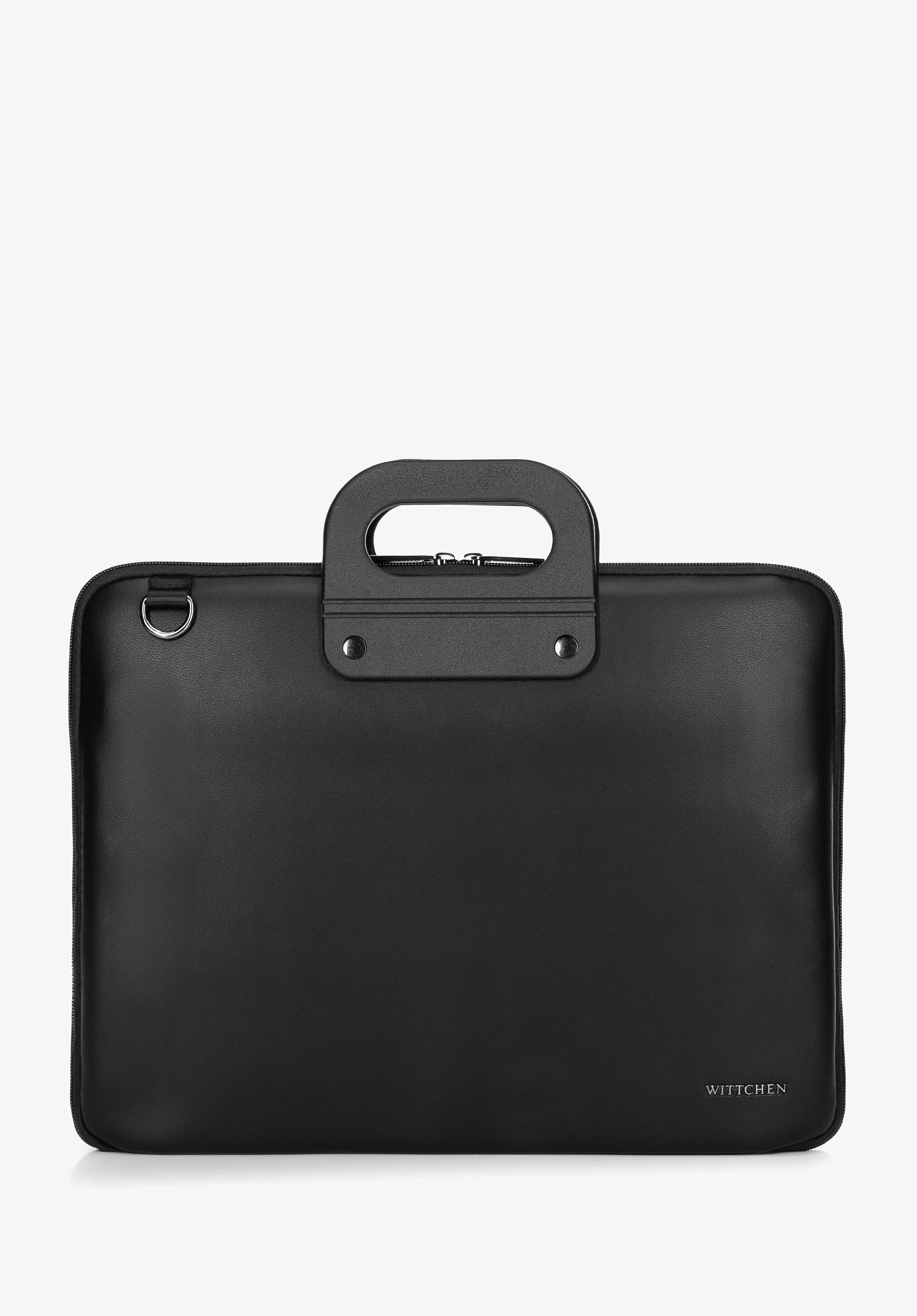 Torba na laptopa 15” z imitacji skóry czarna
