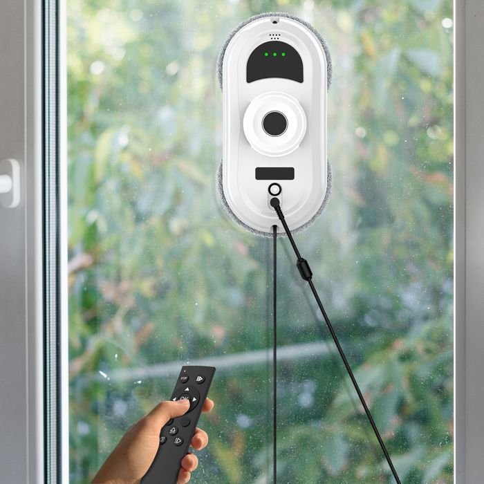 Robot lavavetri da 5600 Pa, aspirapolvere intelligente per la casa, telecomando, anticaduta, lavavetri elettrico