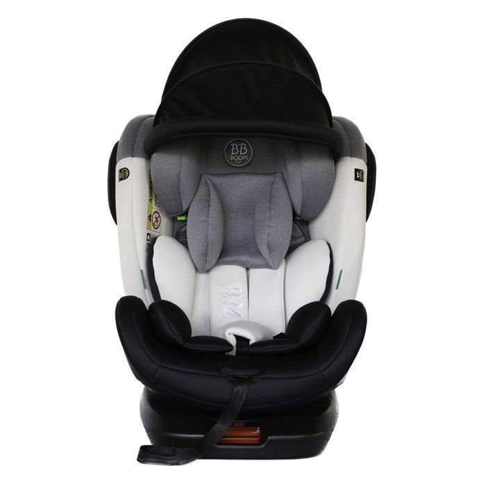 ZELI Siège-auto évolutif i-Size pivotant 360° enfants de 40 à 150 cm 0-36 kg Isofix Top Tether Gris sans canopy