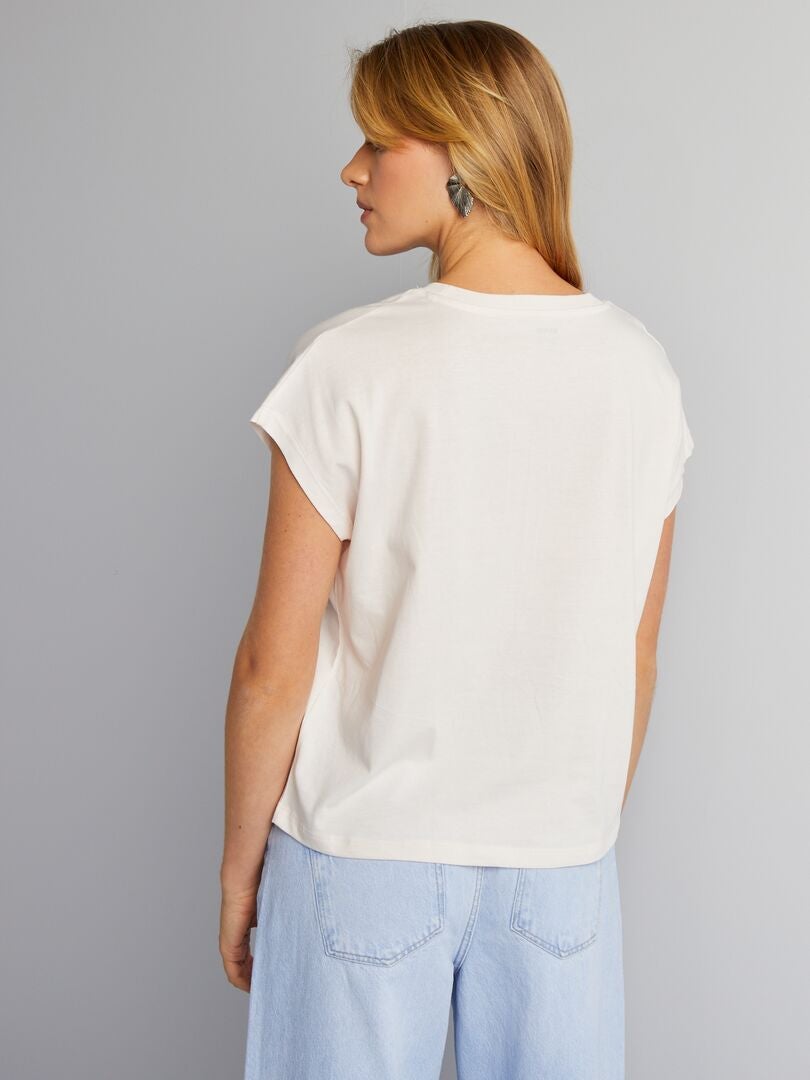 Bedrukt katoenen T-shirt - ROZE
