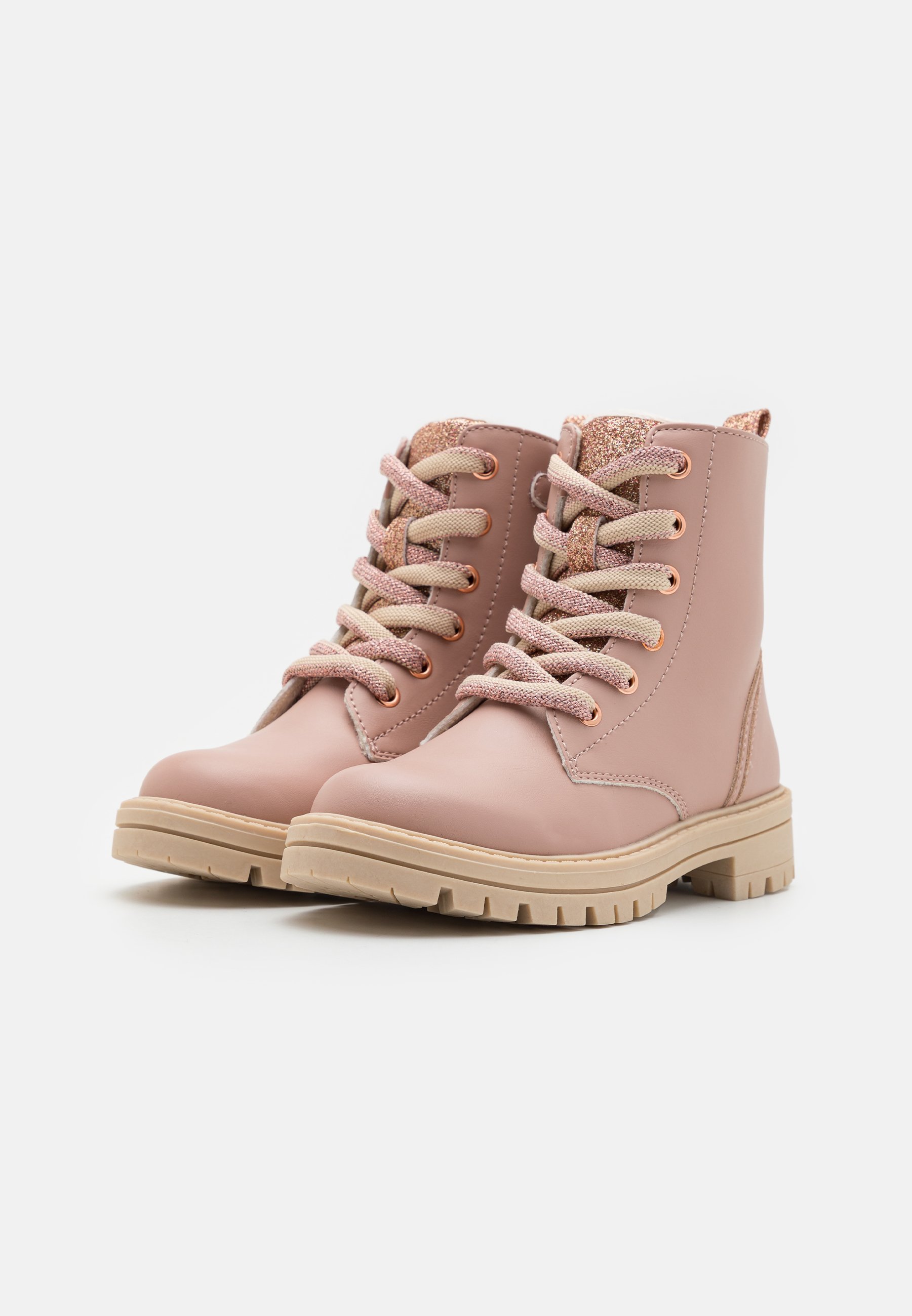 Friboo Schnürstiefeletten – rosa