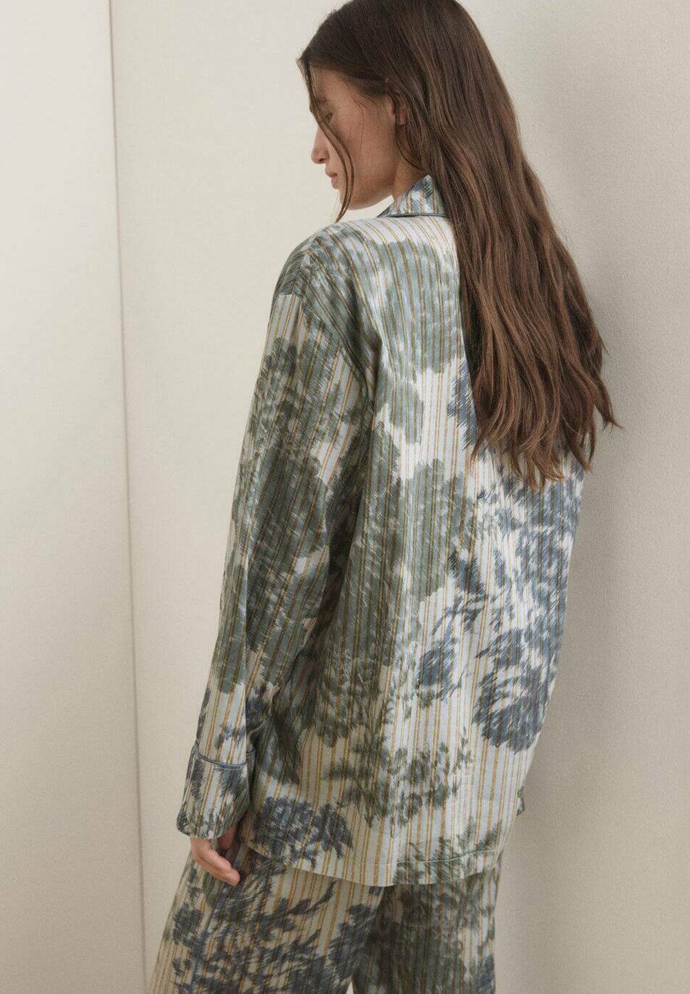Mango WITH FLURRED - Haut de pyjama - vert