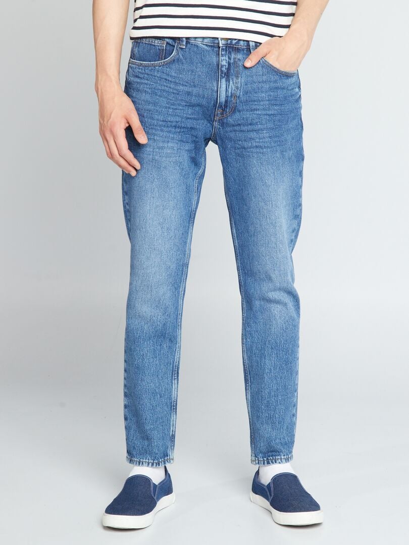 Calça jeans de perna larga - L32 - AZUL
