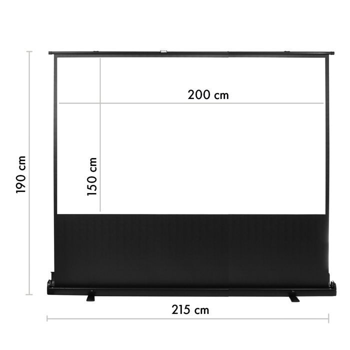 Schermo di proiezione - Maclean - MC-211 - Portatile - 100'' - 4:3 - Superficie bianca opaca