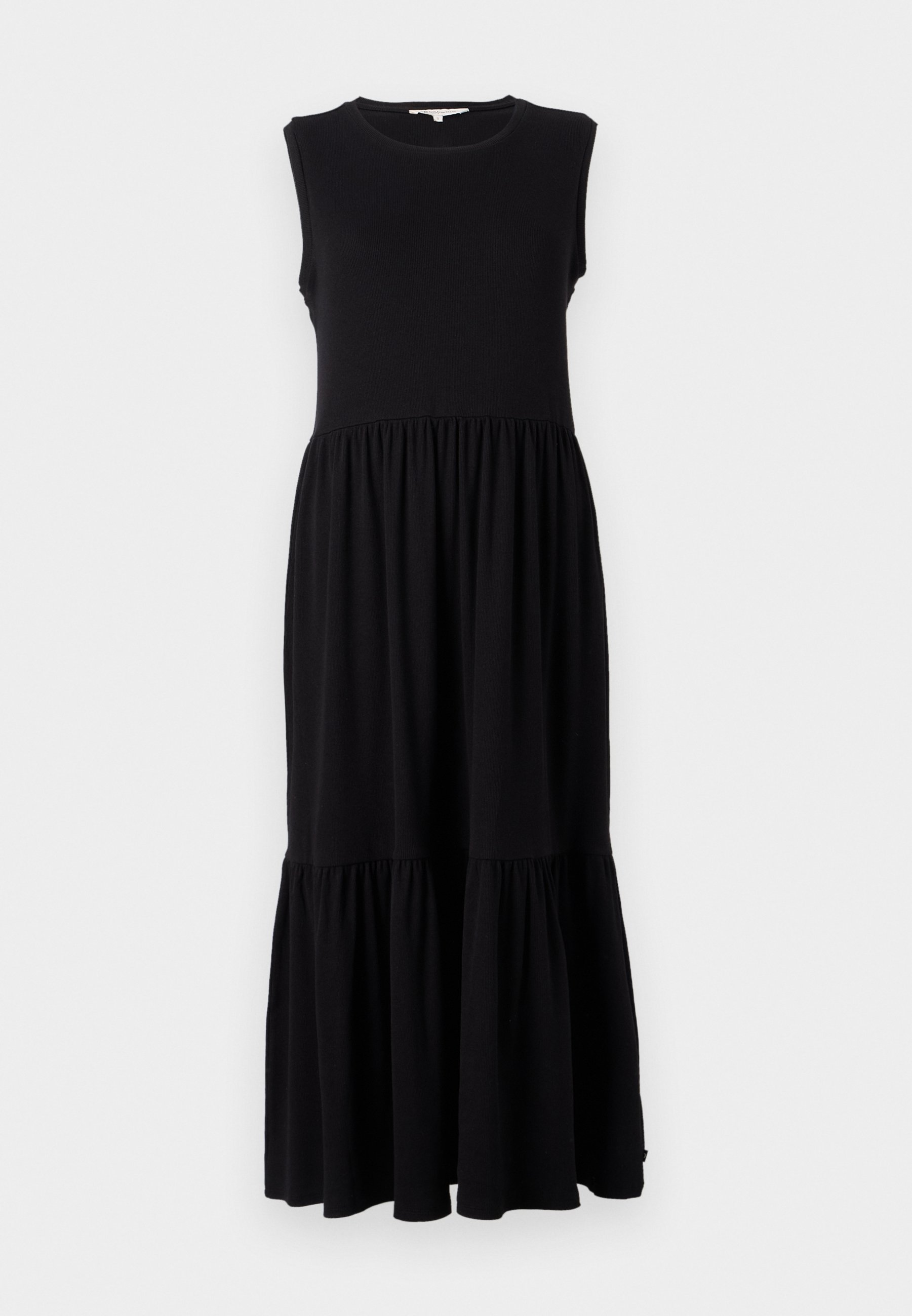 TOM TAILOR DENIM-MIDI-KLEID - Jerseykleid - Tiefschwarz
