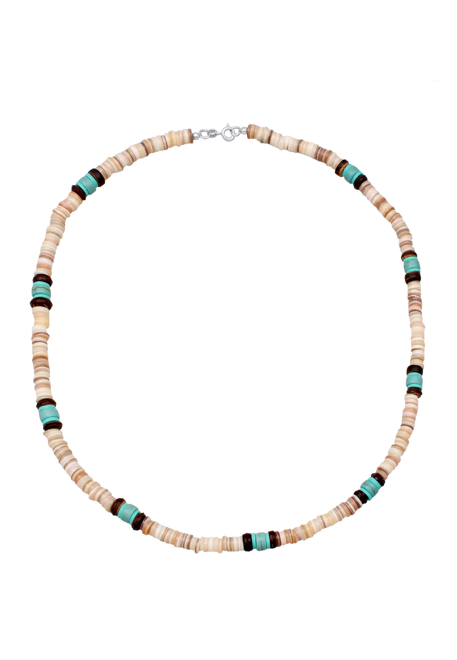 KUZZOI Kuzzoi Collier Hommes Plaquette Howlith Turquoise Argent Sterling 925 Festival 55 cm