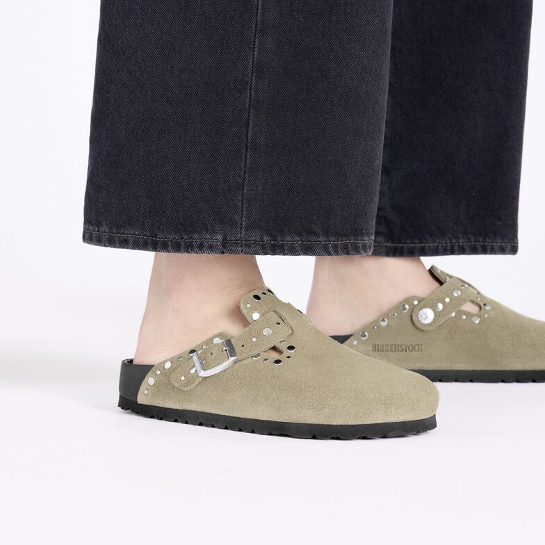 Boston Rivet Pelle scamosciata - Taupe Taupe