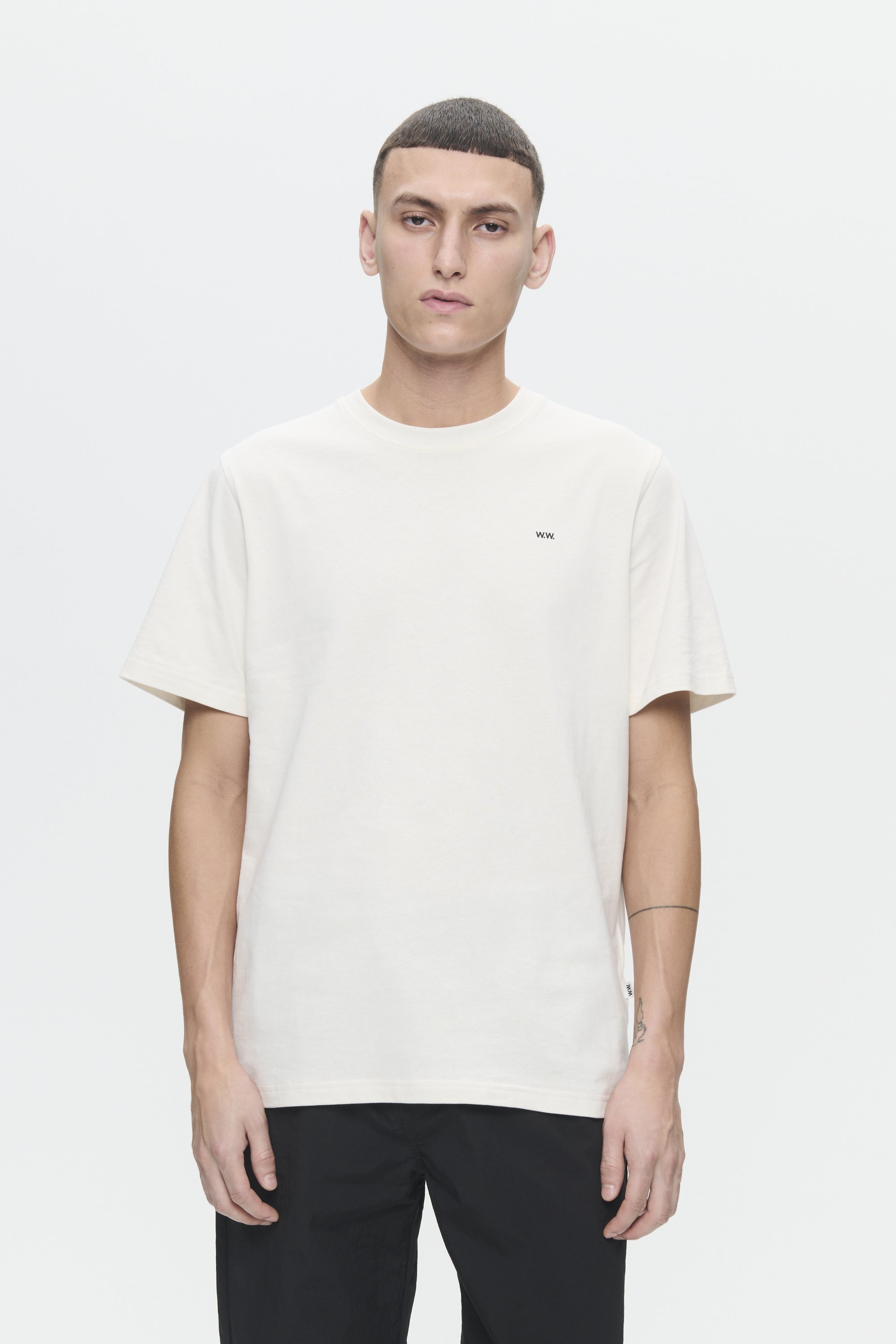 WOOD WOOD ESSENTIAL SAMI CLASSIC - Basic T-shirt - sugar swizzle