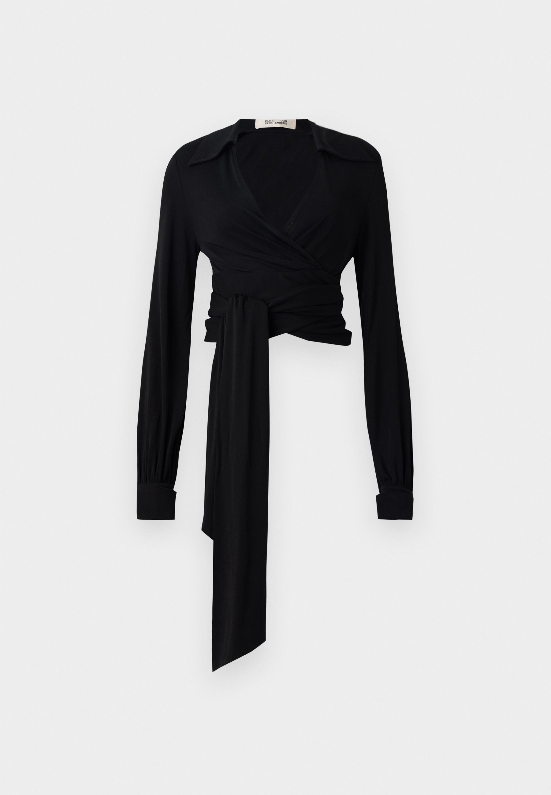 Diane von Furstenberg PERFECT WRAP - Hosszú ujjú felső - fekete
