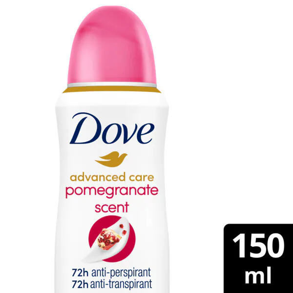 „Dove Advanced“ antiperspirantas-dezodorantas su granatų skoniu, 150 ml