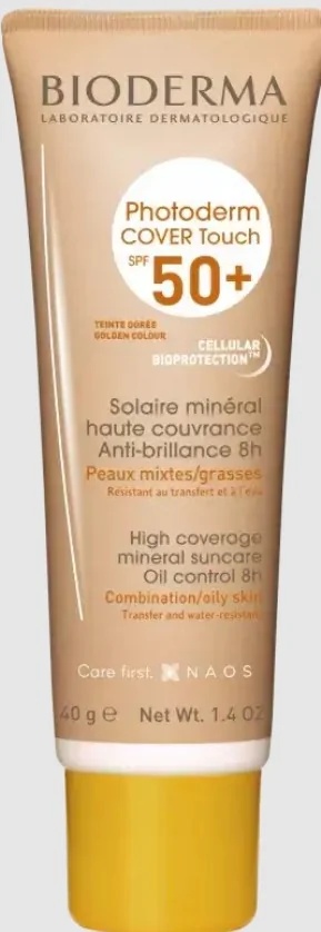 BIODERMA Photoderm Mineral Cover Touch Dore SPF 50+ 40 ml Bescherming voor volwassenen met hoge dekking
