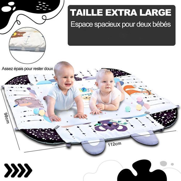 Baby Playmat, 2 in 1, Educational, Playpen, From Birth, Baby's Room, With Accessories