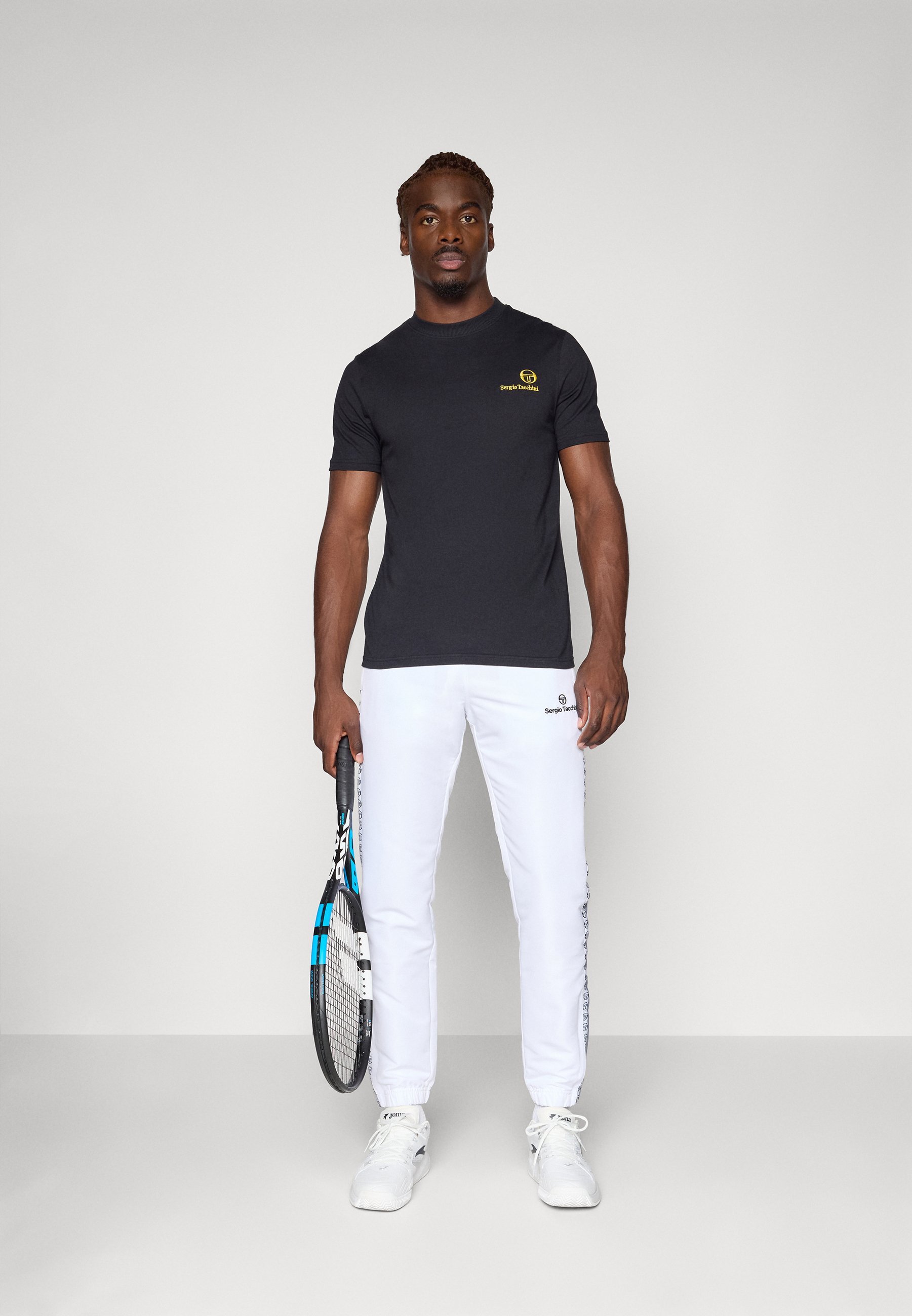Pantalon Sergio Tacchini MORGANA - Bas de survêtement - blanc/noir