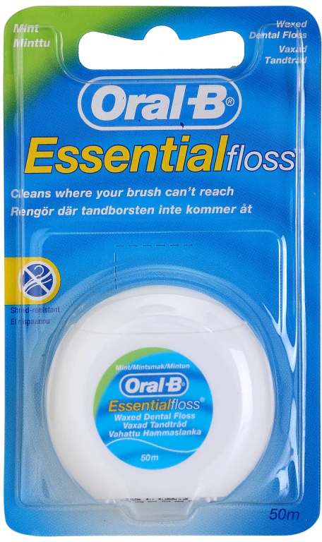 Zobna nitka Oral-B Essential Floss z okusom mete, voskana
