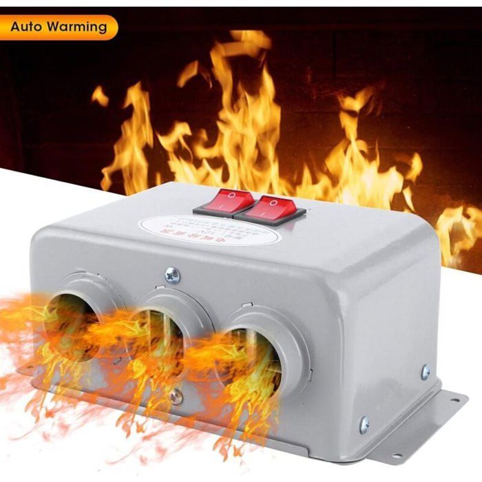 Calefactor para coche, calefactor de 12 V, calefactor de refrigeración, compacto, 3 orificios, 600 W-800 W, desempañador, calefactor antivaho.